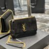 Saint Laurent Sunset Medium Chain Bag Black For Women 9.8in/22cm YSL