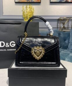 Dolce Gabbana Small Devotion Bag Black For Women 7.5in/19cm DG