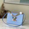 Louis Vuitton Twist MM Monogram Flower Bleu Nuage Blue For Women, Women's Handbags, Shoulder And Crossbody Bags 9.1in/23cm LV M59627