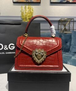 Dolce Gabbana Small Devotion Bag Red For Women 7.5in/19cm DG