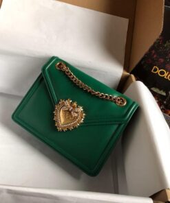 Dolce Gabbana small Devotion Bag Green For Women 19cm/ 7.5inches