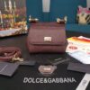Dolce Gabbana Small Sicily Bag In Dauphine Burgundy For Women 7.5in/19cm DG
