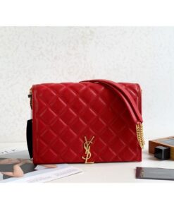 Saint Laurent Becky Small Shoulder Bag Red For Women 10.5in/27cm YSL