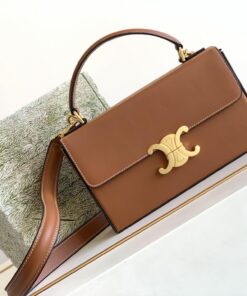 Celine Box Triomphe Bag Brown For Women 9in/22cm 199993BFN.04LU