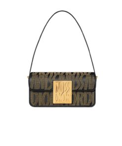 Miss Dior Flap Bag Black With Gold - Finish Studs For Women 22cm/8.5in - M2610UBTT_M900