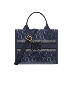 Dior Small Book Tote Bag Blue Denim For Women 36.5cm/14.5in - M1325CZCH_M49E