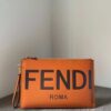 Fendi Flat Pouch Brown Large Pouch Bag For Woman 34cm/13in 8N0178AC9LF0QVK