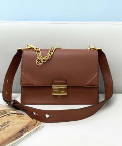 Fendi Kan U Small Brown Bag For Woman 25cm/9.5in