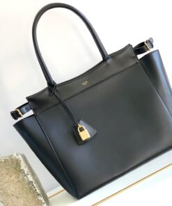 Celine Medium Cabas Bourgeois Black For Women 18in/45cm