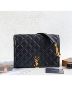 Saint Laurent Becky Small Shoulder Bag Black For Women 10.5in/27cm YSL P00420101