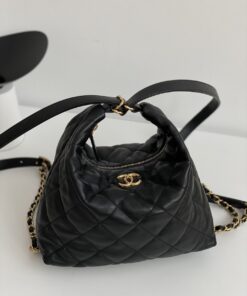 Chanel Maxi Hobo Bag Black For Women, Women's Bags 13.7in/35cm AS3488 B08857 94305