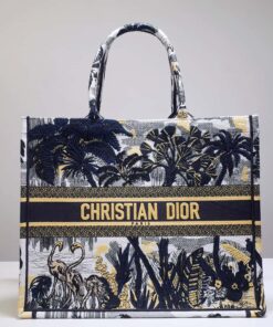 Christian Dior Large Dior Book Tote Black Multicolor For Women 16.5in/42cm CD
