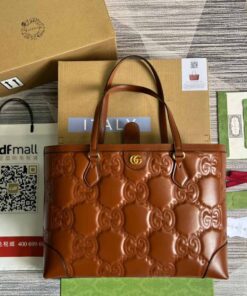 Gucci GG Medium Tote Brown For Women, Women's Bags 15in/38cm GG 631685 UM8IG 2546