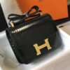 Hermes Constance 23 Pattern Crocodile Black For Women, Women's Handbags, Shoulder Bag 9in/23cm