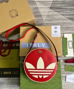 Gucci x Adidas Ophidia Shoulder Bag Red For Women, Women’s Bags 8.6in/22cm GG 702626 DJ24T 6484