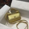 Dolce Gabbana Small Sicily Bag In Dauphine Gold For Women 7.5in/19cm DG