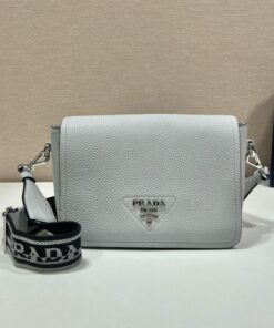 Prada Shoulder Bag Grey For Women, Women's Bags 9in/23cm 1BD314_2DKV_F010I_V_3OO