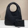 Prada Canvas Hobo Bag Black For Women, Women's Bags 25.6in/65cm 2VY005_010_F0002_V_OLO