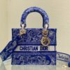 Christian Dior Medium Lady D-Lite Bag Blue For Women 24cm/9.5in CD M0565OROC_M808
