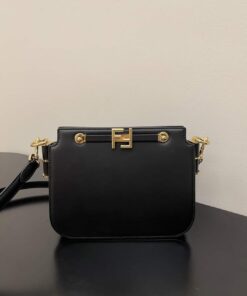 Fendi Touch Black Bag For Woman 19cm/7.5in
