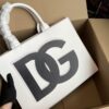 Dolce Gabbana Small DG Daily Shopper With DG Logo Print White For Women 14.6in/37cm DG