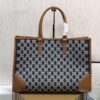 Celine Horizontal Cabas In Textile With Triomphe Embroidery Denim For Women 17in/43cm