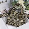 Christian Dior Medium Lady D-Lite Bag Black Gold For Women 24cm/9.5in CD M0565ORHM_M918
