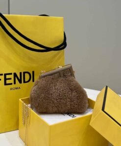 Fendi First Mini Brown Mink Bag For Woman 11.5cm/4in
