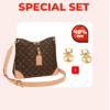 Special Set Louis Vuitton: Louis Vuitton Crossbody 31cm Brown + Louis Vuitton Earrings