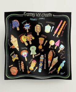 Hermes Funny Ice Cream scarf