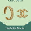 Gift Set Chanel: Gold-Toned Bracelet + Brooch