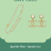 Gift Set Chanel: Gold-Toned Necklace + Earrings