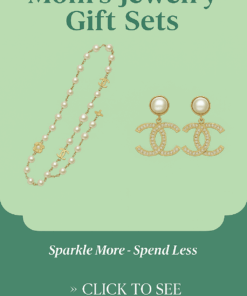 Gift Set Chanel: Gold-Toned Necklace + Earrings