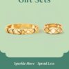Gift Set Chanel: Gold-Toned Coco Crush Bracelet + Coco Crush Ring Small Version
