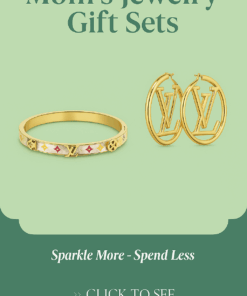 Gift Set Louis Vuitton: Gold-Toned Bracelet + Earrings