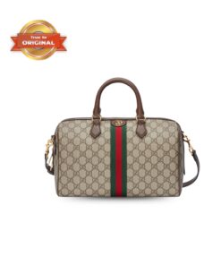 [True-to-ORIGINAL] Gucci Ophidia Medium Top Handle Bag Supreme Canvas Beige For Women 31cm/12.2in 772065 96IWG 8745