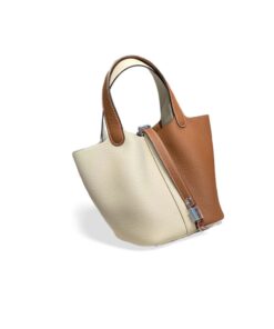 Hermes Picotin Lock 18 Bag Cream/Brown For Women 7.1in/18cm