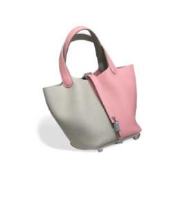 Hermes Picotin Lock 18 Bag Grey/Pink For Women 7.1in/18cm