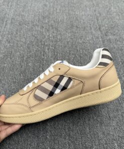 Burberry Leather and Check Terrace Sneakers​