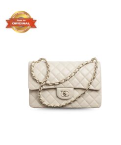 [True-to-ORIGINAL] Chanel Large Classic Handbag Light Gray For Women 30cm/11.7in A58600 B10583 NW786