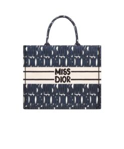 Dior Large Book Tote Bag Blue And White For Women 42cm/16.5in - M1286ZEZE_M19Q
