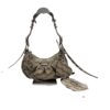 Balenciaga Le Cagole XS Shoulder Bag Bb Monogram Coated Canvas In Beige For Women 10.2 in/26 cm