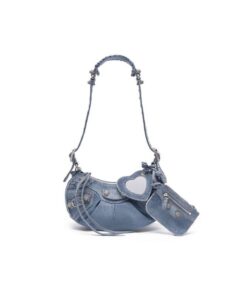 Balenciaga Le Cagole XS Shoulder Bag Denim In Blue For Women 10.2in/26cm 6713092109U4715