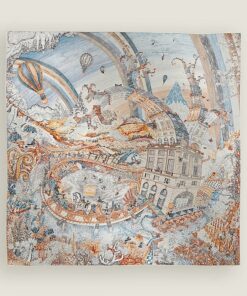 Hermes Les Folies du Faubourg scarf 90
