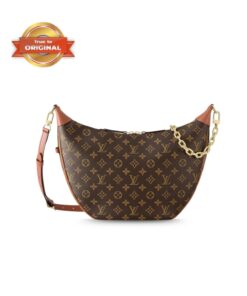 [True-to-ORIGINAL] Louis Vuitton Loop Hobo Monogram Canvas Brown For Women 38cm/15in M46311