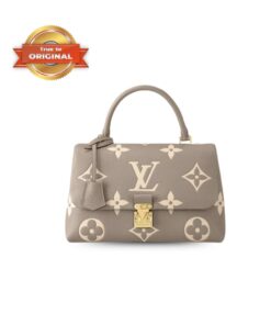 [True-to-ORIGINAL] Louis Vuitton Madeleine MM Monogram Empreinte Handbags Dove Gray/ Creme Beige For Women 11.8in/30cm M46041