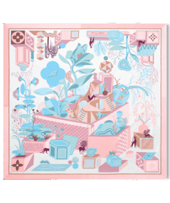 LV Malles Monde 90 Square Silk Scarf