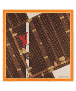 LV Time Trunk Square Silk Scarf 90