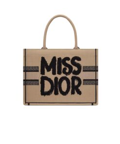 Dior Medium Book Tote Bag Beige And Black For Women 36cm/14in - M1296ZEZD_M918
