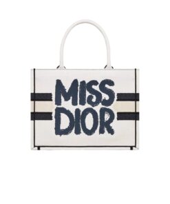 Dior Medium Book Tote Bag White And Blue For Women 36cm/14in - M1296ZEZD_M19Q